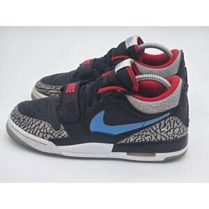Jordan Legacy 312 Low Black Valor Blue Youth Sneakers Size 7Y